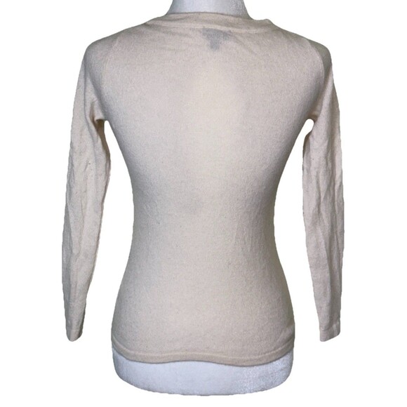 Talbots Petites Women’s 100% Cashmere Cream Sweater Quite Luxury Timeless Sz PS - Picture 3 of 8